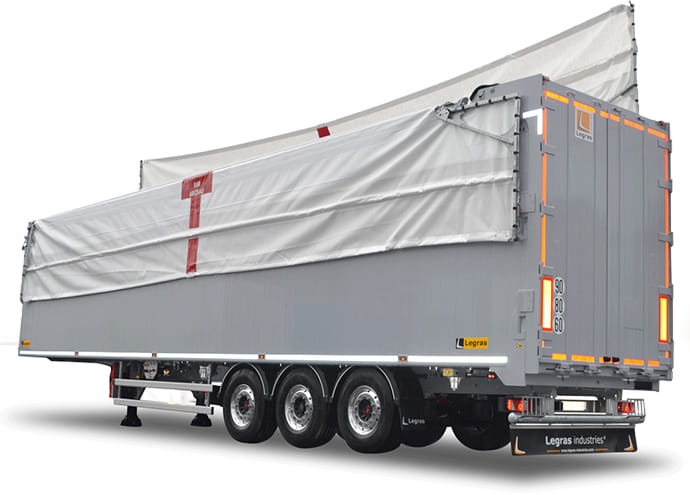 Semi-remorque � fond mouvant